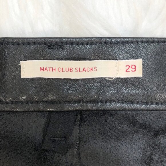 EUC LEVI'S Math Club Slacks Faux Leather High Rise Straight Leg Ankle Length 29 - Picture 14 of 16
